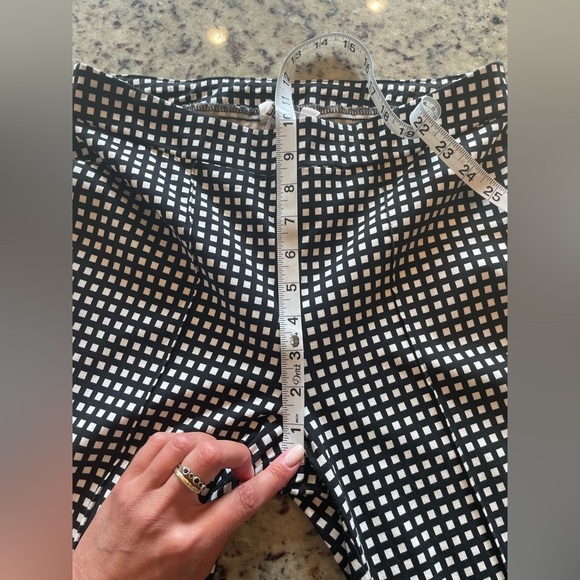 Jules & Leopold Black and White Patterned Straight Leg stretch hot Pants Sz M - Picture 6 of 9
